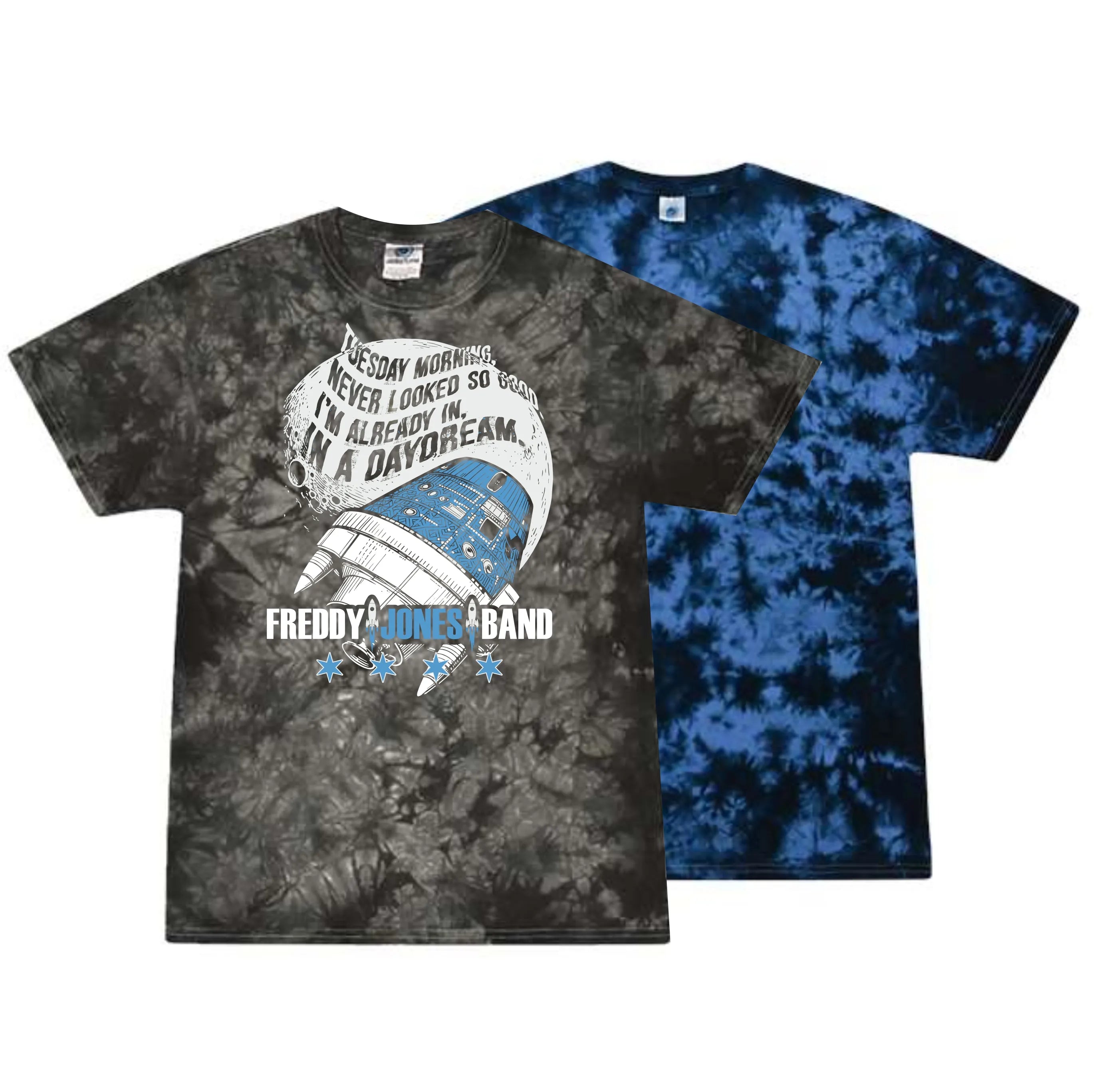 “Tuesday Morning Capsule” Crystal Wash Tee - Tie-Dye Moon Edition
